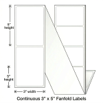 Fan Fold Blank labels Blank Labels for Thermal Printing